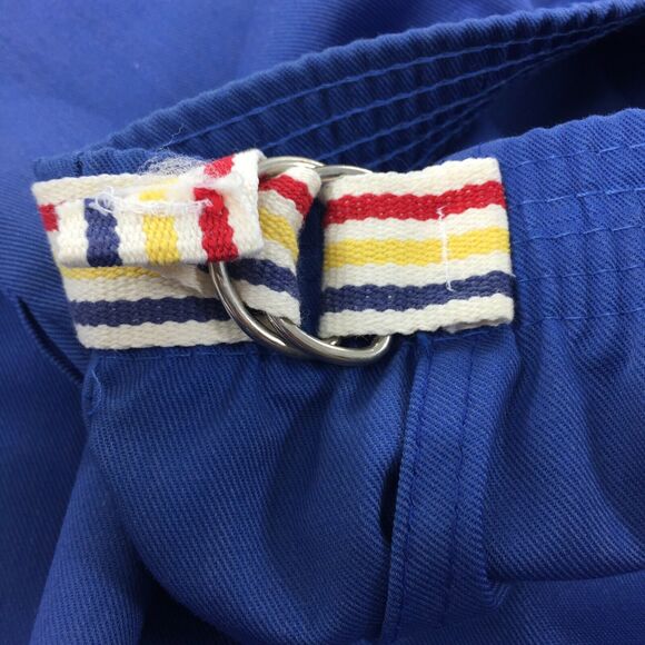 Vintage NWT 1970s Booth Bay Plus Skirt Size 34 Womens Solid Blue Rainbow Belts - Picture 3 of 9